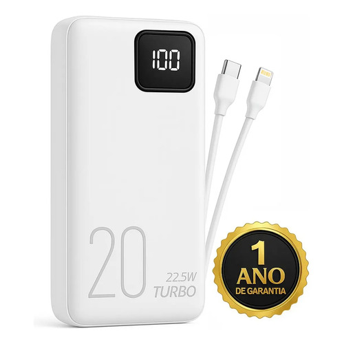 Carregador portatil power bank turbo 20000mah universal para 1