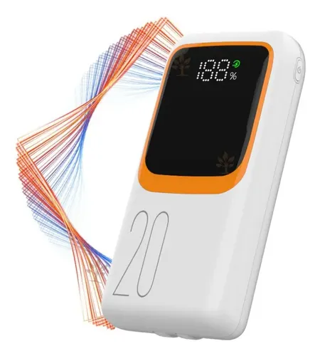 Carregador portatil powerbank turbo rapido 20000mah c cabos