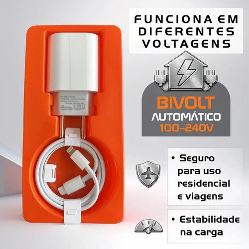 Carregador Turbo 40w Para iPhone 11 12 13 14 Pro Max Usb Branco