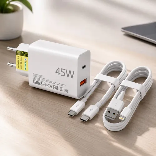 Carregador Turbo 45w Para Xiaomi Poco X7 Redmi Tipoc iPhone