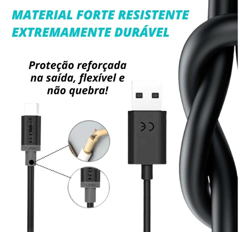 Carregador Turbo Compativel Moto G31 G34 G41 G50 Usb-c 30w