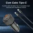 Carregador Veicular 87.5w Usb Com Cabo Tipo-c E Display Led