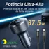 Carregador Veicular 87.5w Usb Com Cabo Tipo-c E Display Led