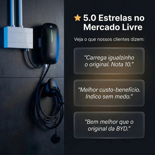 Carregador Veículo Elétrico MF Power Wallbox Tipo 2 32A 7kW 220V IP65