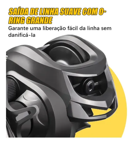 Carretilha De Pesca,18+1 Rolamentos 7.2:1 Pescaria Black