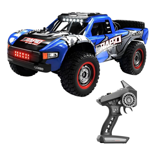 Carrinho controle remoto 4x4 24ghz 116 off road azul 1