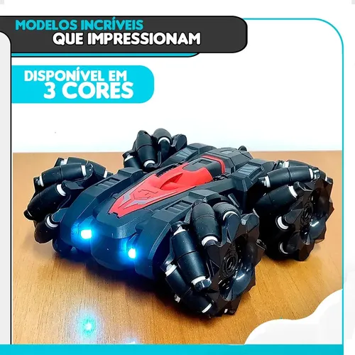 Carrinho Controle Remoto 9 Funções Drift Gira 360 Ninho Boy