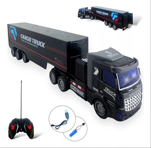 Carrinho controle remoto caminhao cargo truck recarregavel c