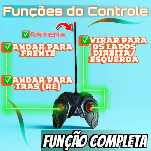 Carrinho Controle Remoto Caminhão Cargo Truck Recarregável Cor Preto