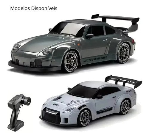Carrinho Controle Remoto Faz Drift Bateria Recarregavel 4x4 Nissan Gtr R35 Atacarejo Kids Completo Troca Rodinhas Cones Barril