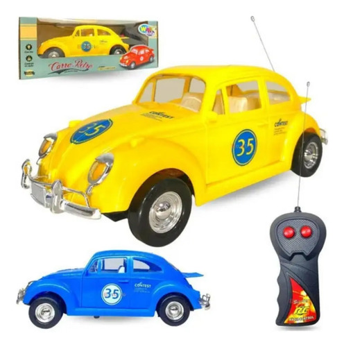 Carrinho Controle Remoto Fusca 22cm 3 Funções Rc