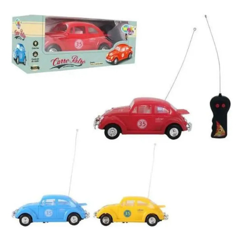 Carrinho Controle Remoto Fusca 22cm 3 Funções Rc