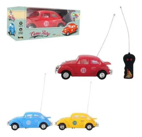 Carrinho Controle Remoto Fusca 22cm 3 Funções Rc