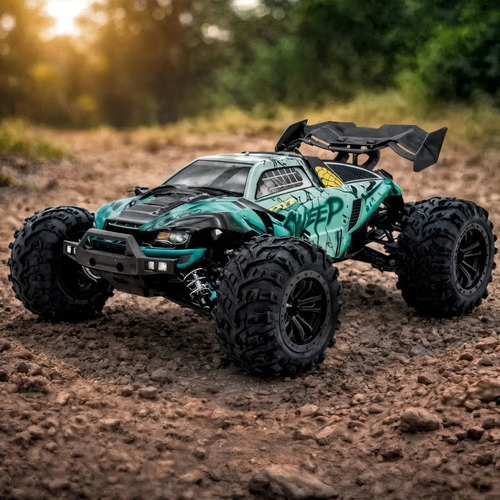Carrinho Controle Remoto Off Road 4x4 Alta Velocidade 80km Buggy Conquer Veículo Rc Azul Ligeiro