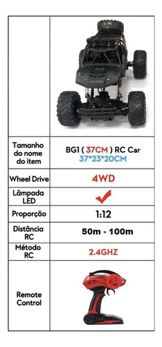 Carrinho Controle Remoto Rali Brinquedo Kids Fast 4x4 Road