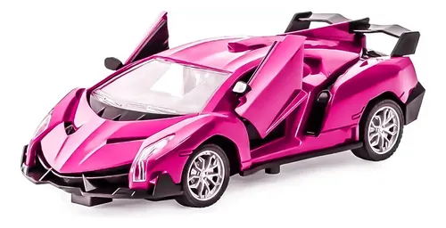 Carrinho De Controle Remoto Para Meninas Roxo Rosa - Dm Toys