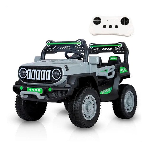 Carrinho Elétrico Infantil Mini Carro Brinquedo Passeio Cinza