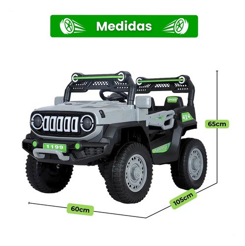 Carrinho Elétrico Infantil Mini Carro Brinquedo Passeio Cinza