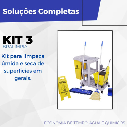Carrinho Limpeza Profissional Balde Doblô 30L Mop e Acessórios
