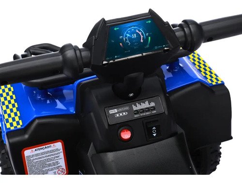Carro Elétrico Infantil Policial 6v Frente/Ré Maxi Toys - AZUL