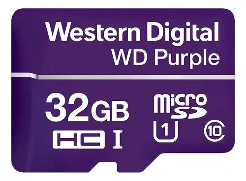 Cartao de memoria micro sd 32gb wd purple 16tbw intelbras p