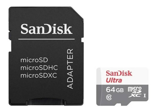 Cartão de Memória Micro Ultra Com Adaptador SD 64GB