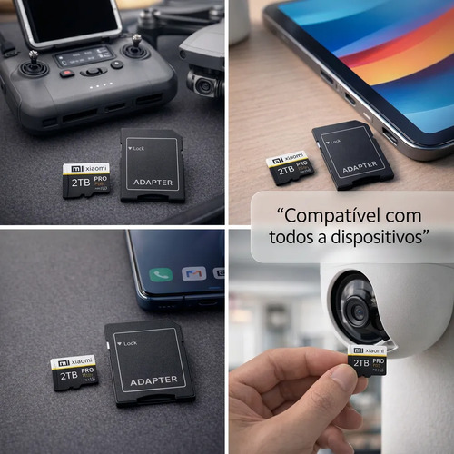 Cartão De Memória Microsd 2tb Pro Max Com Adaptador Sd