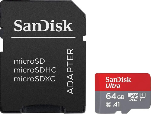 Cartão de memória SanDisk SDSQUAR-064G-GN6MN Ultra com adaptador SD 64GB