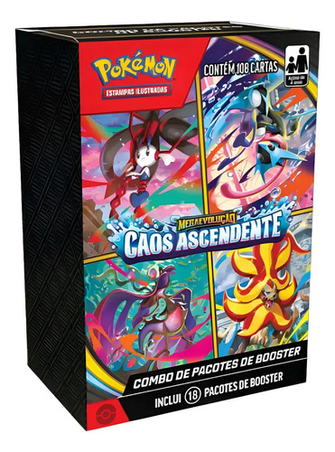 Cartas pokemon booster box tcg colecao caos ascendentes com