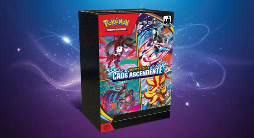 Cartas Pokémon Booster Box TCG Coleção Caos Ascendentes Com 108 Cards Copag