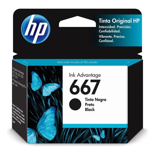 Cartucho de tinta hp advantage 667 cor preto do 2 ml 1