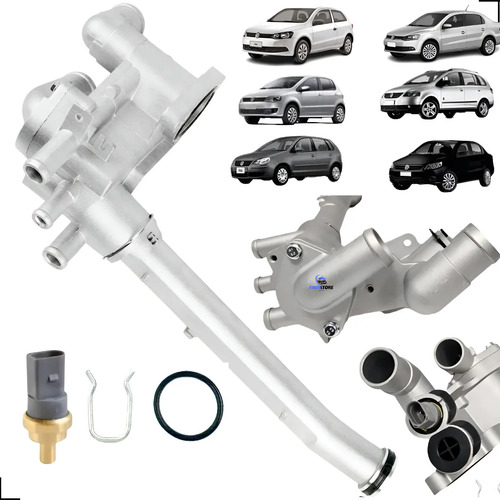 Cavalete valvula termostatica completa aluminio gol g5 flex