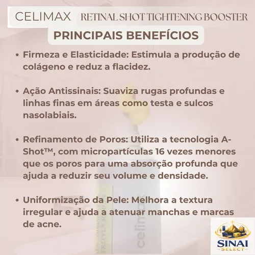 Celimax Retinal Shot Tightening Booster 15ml Coreano Av