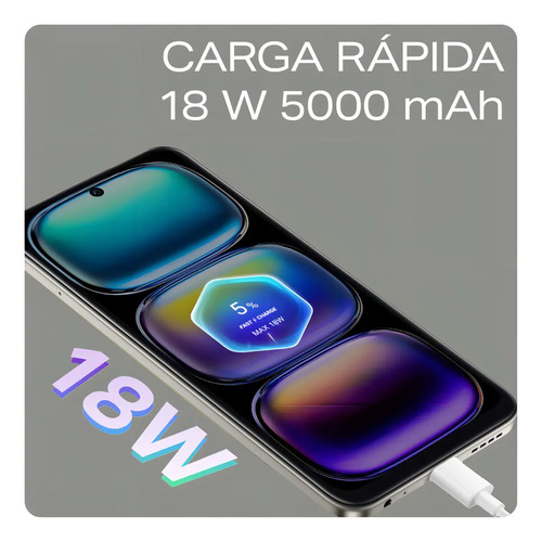 Celular Infinix Hot 50i Dual Sim 256gb 4 + 4 Gb Ram Tela 6.7 Cor Cinza