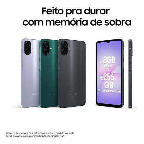 Celular Samsung Galaxy A07 256gb 8gb Câmera 50mp Verde