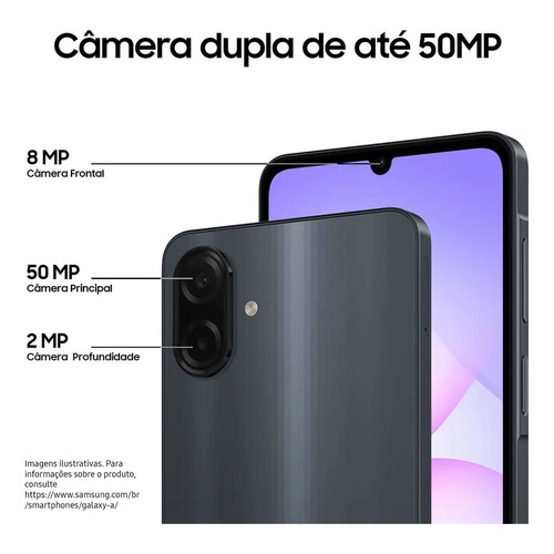 Celular Samsung Galaxy A07 256gb 8gb Câmera 50mp Verde