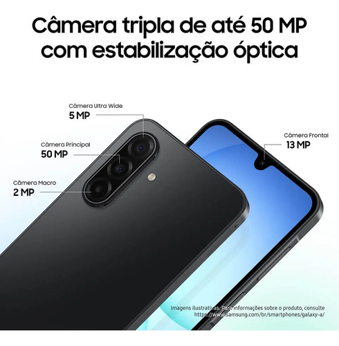 Celular Samsung Galaxy A17 5g Com Ia, 256gb, 8gb Ram, Câm De 50mp, Tela De 6.7 , Nfc, Ip54 - Azul