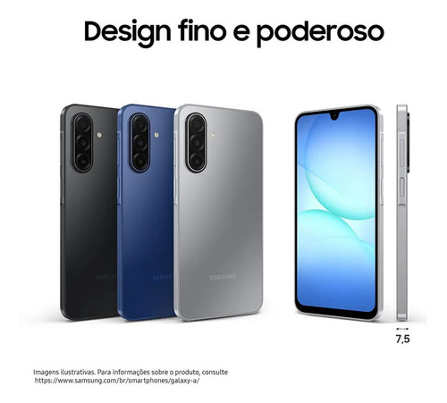 Celular Samsung Galaxy A17 5g Com Ia, 256gb, 8gb Ram, Câm De 50mp, Tela De 6.7 , Nfc, Ip54 - Azul