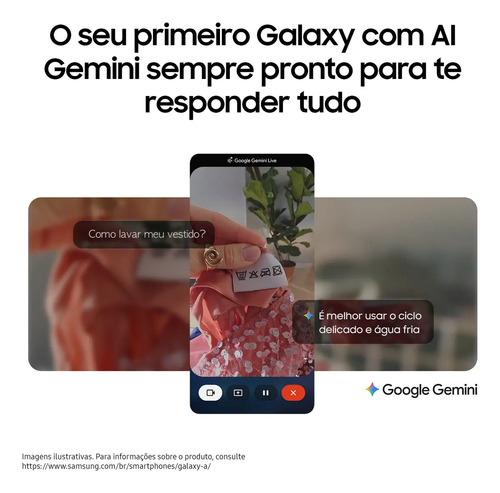 Celular Samsung Galaxy A17 Com Ia, 128gb, 4gb Ram, Câm De 50mp, Tela De 6.7 , Nfc, Ip54 - Cinza