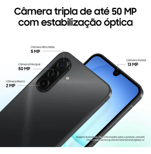 Celular Samsung Galaxy A17 Com Ia, 128gb, 4gb Ram, Câm De 50mp, Tela De 6.7 , Nfc, Ip54 - Cinza