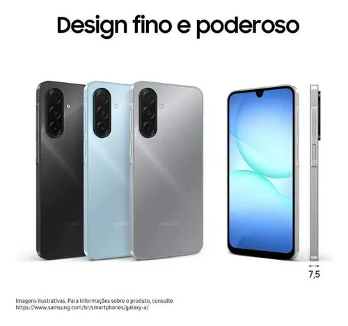 Celular Samsung Galaxy A17 Com Ia, 128gb, 4gb Ram, Câm De 50mp, Tela De 6.7 , Nfc, Ip54 - Azul