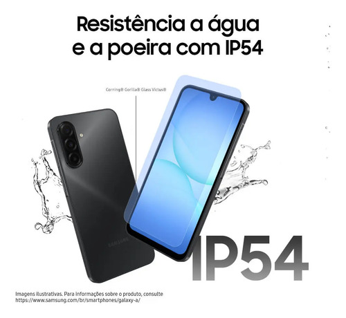 Celular Samsung Galaxy A17 Com Ia, 128gb, 4gb Ram, Câm De 50mp, Tela De 6.7 , Nfc, Ip54 - Cinza