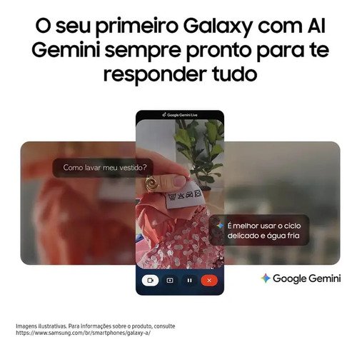 Celular Samsung Galaxy A17 Com Ia, 256gb, 8gb Ram, Câm De 50mp, Tela De 6.7 , Nfc, Ip54 - Preto 4G