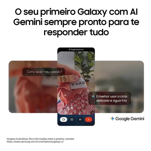 Celular Samsung Galaxy A17 Com Ia, 256gb, 8gb Ram, Câm De 50mp, Tela De 6.7 , Nfc, Ip54 - Preto 4G