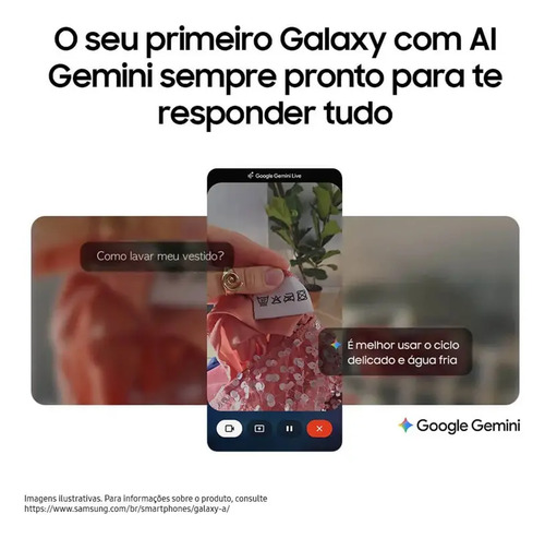Celular Samsung Galaxy A17 Com Ia, 256gb, 8gb Ram, Câm De 50mp, Tela De 6.7 , Nfc, Ip54 - Preto 4G