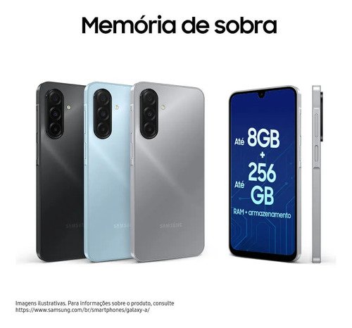 Celular Samsung Galaxy A17 Com Ia, 256gb, 8gb Ram, Câm De 50mp, Tela De 6.7 , Nfc, Ip54 - Preto 4G