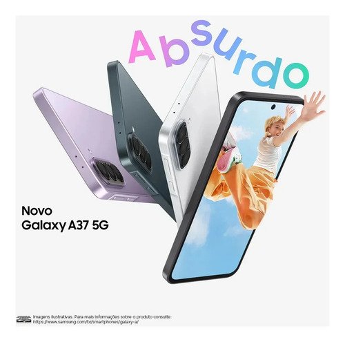 Celular Samsung Galaxy A37 5G 128GB, 6GB RAM, Câmera 50MP