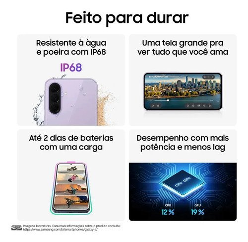 Celular Samsung Galaxy A37 5G 128GB, 6GB RAM, Câmera 50MP