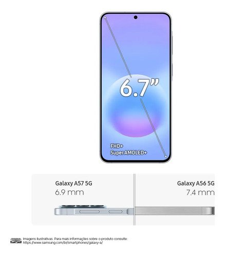 Celular Samsung Galaxy A57 5g 256gb, 8gb Ram, Recursos Ai Azul-escuro