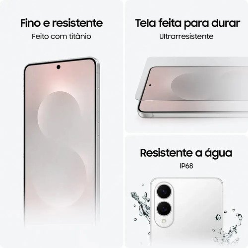 Celular Samsung Galaxy S25 Edge 5g, 512gb, 12gb Ram, Câmera Dupla De Até 200mp, Tela Grande De 6.7 - Titânio Jetblack